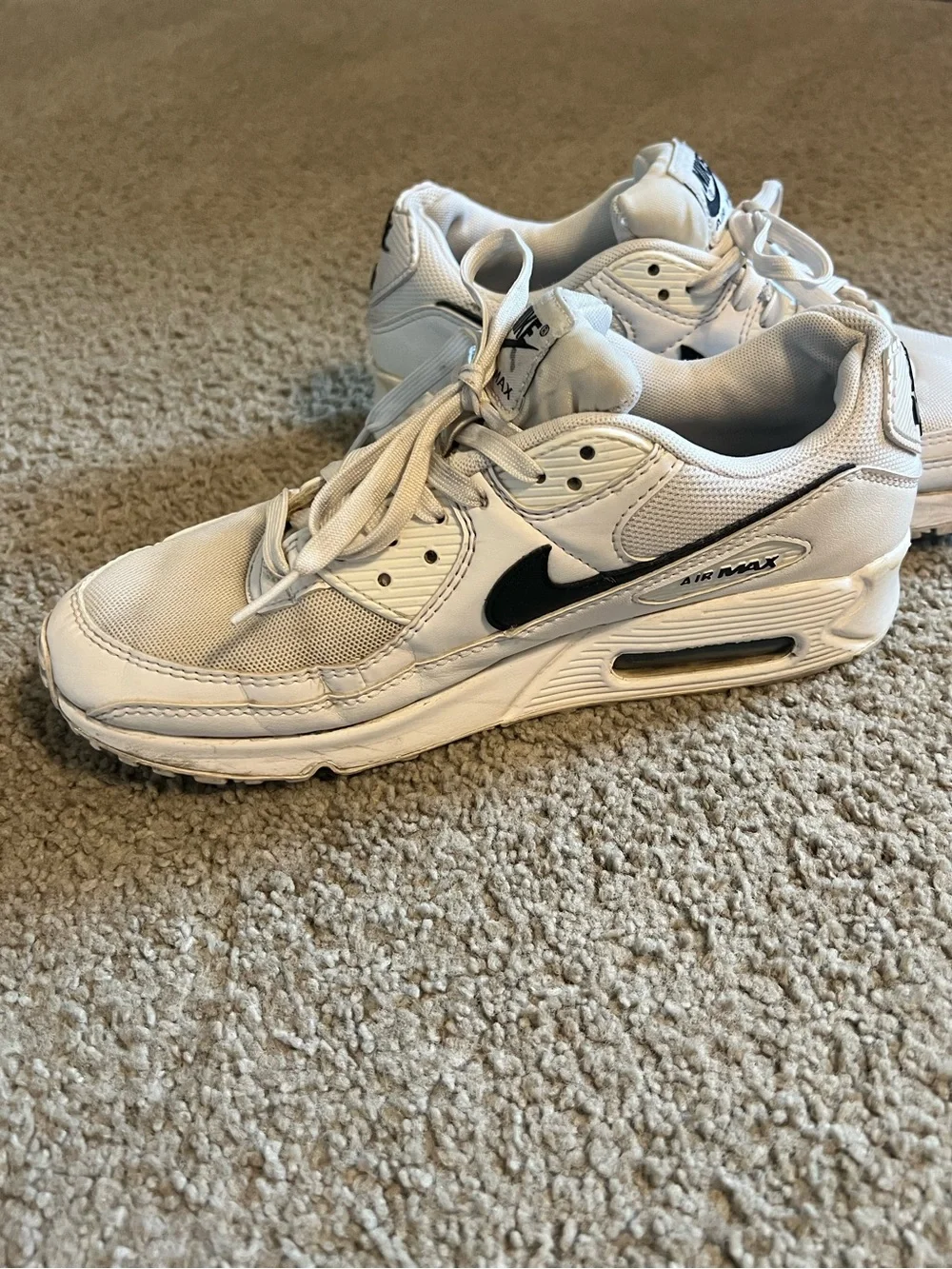 Nike White and Black Air Max Sneakers